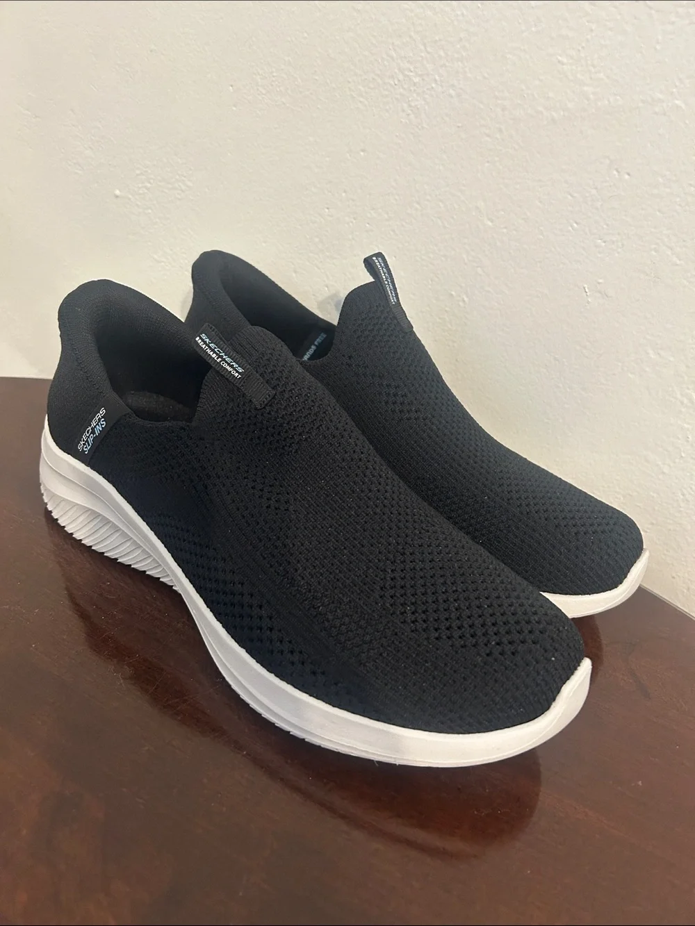 Skechers Hands Free Slip-Ins Ultra Flex 3.0 Slip-On Knit Walking Sneakers Black
